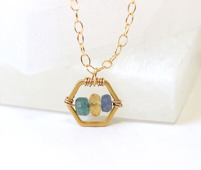 Simple Birthstone Necklace - image1